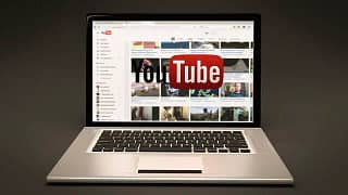 Laptop with YouTube on the screen YouTube to MP4