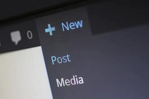 Screenshot of a blogging platform add new post or media screen